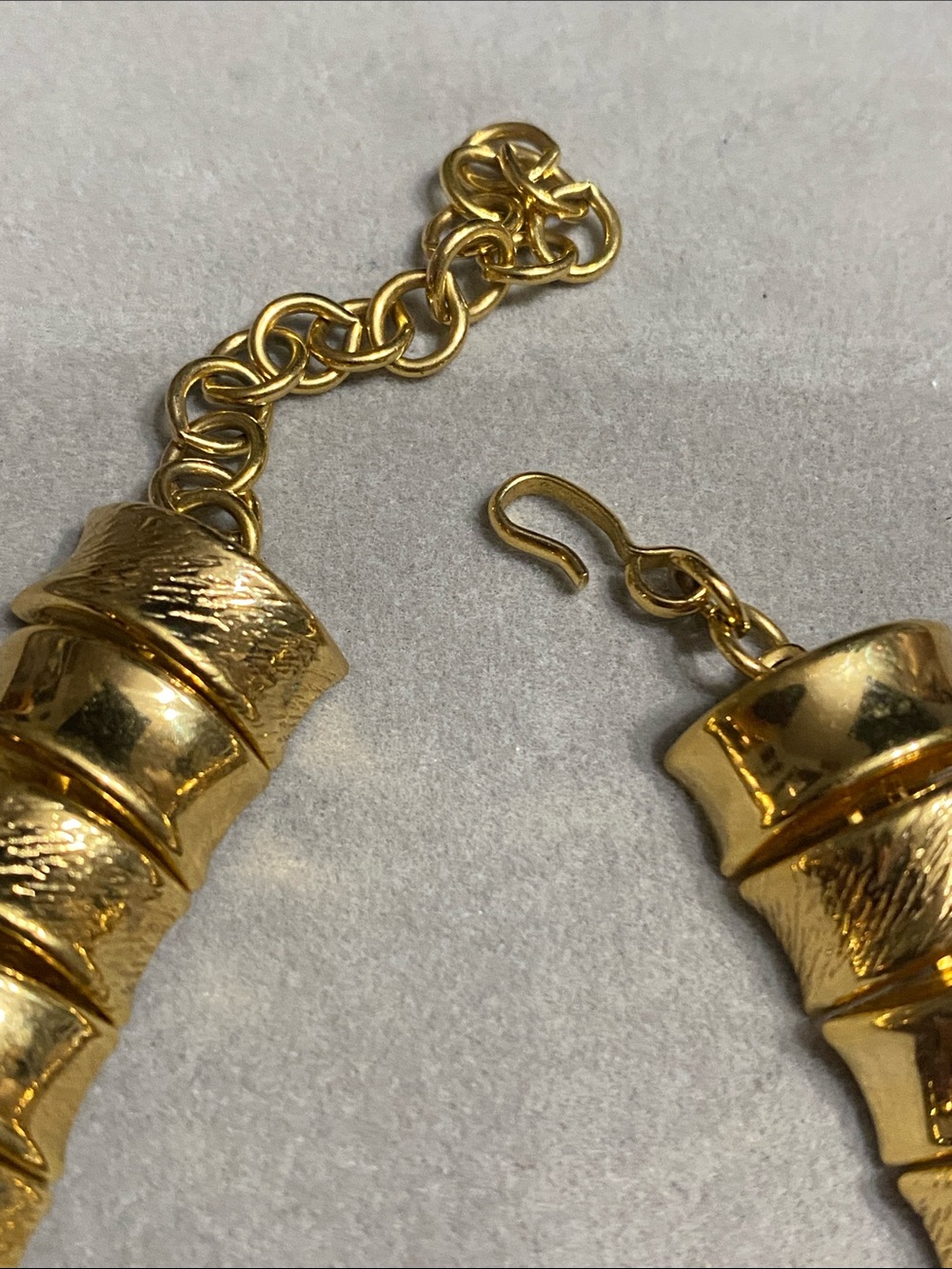 Monet Gold Textured Collar Necklace - Picture 5 of 7